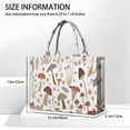 thumbnail image 3 of Large Capacity Tote Bag,Brown Mushroom Leaf Light Pattern Handbag Fashion Luxury Tote Bag,15.7"x13"x 5.1" Inches,Laptop Compatible, 3 of 6