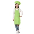 thumbnail image 1 of TOPTIE Kids Apron and Chef Hat Set, Adjustable Cotton Child Cooking Kitchen Apron, S-XXL-Green-M, 1 of 8