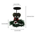 thumbnail image 2 of Christmas Reindeer & Heart Metal Candlestick - Table Centerpiece with Wreath & Red Berries - Festive Holiday Decor Enhancing Warm Ambiance for Christmas Gatherings & Home Tables, 5.31*4.33in, C, 2 of 6