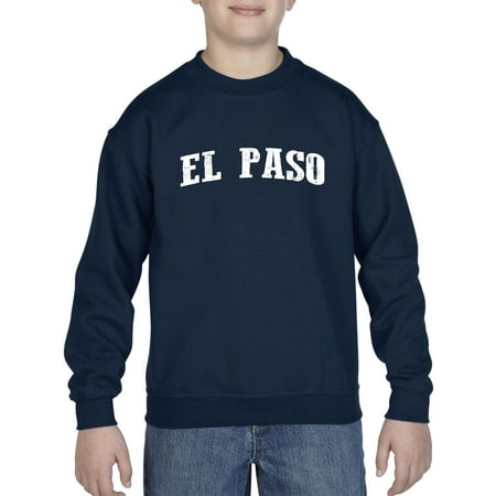 J H I El Paso Tx Texas Flag Houston Map Longhorns Bobcats Home J H I El Paso Tx Texas Flag Houston Map Longhorns Bobcats Home State University Youth Crewneck Sweater