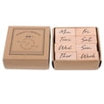 thumbnail image 4 of PTOOTP 1 Set Office Stamp Set Beige Wood Scrapbooking Stamps for Handmade Cards, 4 of 8