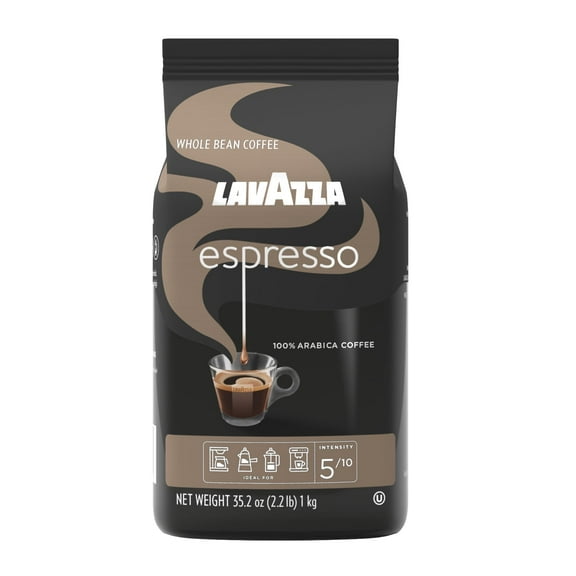 2 x - Lavazza Espresso Whole Bean Coffee, Medium Roast, 100% Arabica, 2.2 lb Bag