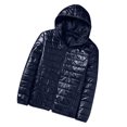 thumbnail image 2 of Men's Jacket Men's Winter Hooded Down Jacket Zipper Cardigan Pocket Long Sleeve Padded Jacket Coat Jacket Men Jackets for Men Light Jackets for Men Winter Jackets for Men Coats for Men, 2 of 3