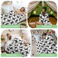 thumbnail image 6 of Throw Blanket Fleece Throw Blanket 50x60in, Spring Easter Black White Bunny Soft Lightweight Bed Blankets Rabbit Silhouette Animal Fuzzy Couch Blankets for All Season, 6 of 9