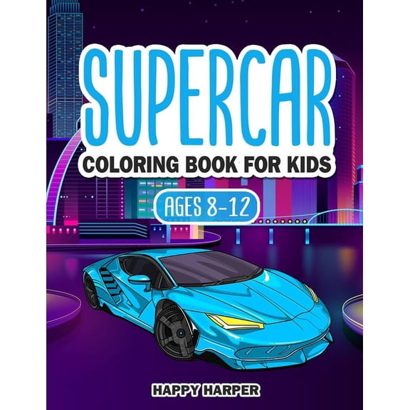 Supercar Coloring Book, (Paperback)