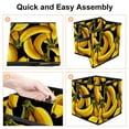 thumbnail image 4 of Banana Collapsible Cube Organizer Storage Bin with Handle, 10.8"x10.5"x10.6", Large Capacity for Clothes Storage, 4 of 6