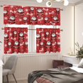 thumbnail image 2 of Kitchen Curtains and Valances Set Tier Curtains 36 Inch Length 3 Piece Kitchen Curtains Santa Claus HO Rod Pocket Short Window Curtains for Over Kitchen Sink (54"x18"+27.5"x36"x2), 2 of 5