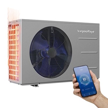 Aquastrong 16,000 BTU Pool Heat Pump – Electric Heater & Cooler For Above Ground Pools Up To 5k Gal