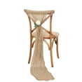 thumbnail image 6 of Efavormart 5 Pack | Beige Gauze Cheesecloth Boho Chair Sashes - 16" X 88", 6 of 10
