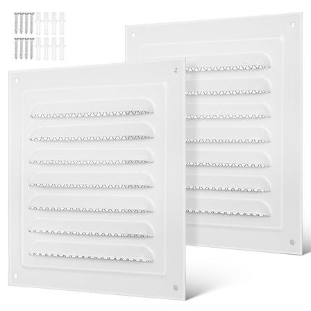 ETHZZLE Set of 2 Stainless Steel Vent Registers Wall Covers for Attic Ventilation Systems