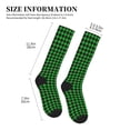 thumbnail image 2 of Lsque Buffalo Plaid Green Black Pattern Sport Compression Socks for Men & Women 15-20 mmHg Knee High Nurse Pregnant Running Medical and Travel Athletic, 2 of 6