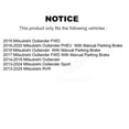 thumbnail image 2 of Transit Auto Rear Disc Brake Rotors and Semi-Metallic Pads Kit for Car Mitsubishi RVR Outlander PHEV Sport K8F-101947, 2 of 11