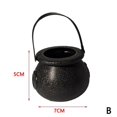 thumbnail image 1 of Halloween Props Plastic Witch Cauldron Skull Pot Candy Decor Parties Kettle B8E8, 1 of 9