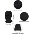 thumbnail image 3 of GRNSHTS 2 Pack Unisex Winter Warm Knitted Balaclava Neck Warmer Hat Fleece Lined Ski Mask Windproof Face Mask for Outdoor Sports (Black, Black), 3 of 12