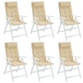 thumbnail image 2 of vidaXL Highback Chair Cushions 6 pcs Beige Oxford Fabric, 2 of 5