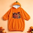 thumbnail image 5 of LEKWK Blanket Hoodies for Women Cute Pumpkin Costume Novelty Graphic Fleece Halloween Costume Soft Comfy Fall Winter Sleepwear Loungewear, 5 of 5