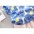 thumbnail image 2 of Toddler Boys Outfit Sets Summer Beach Style Cartoon Print Short Sleeve T-Shirt And Shorts 2 Piece Set Children Kids Casual Clothes Outfits, 2 of 7