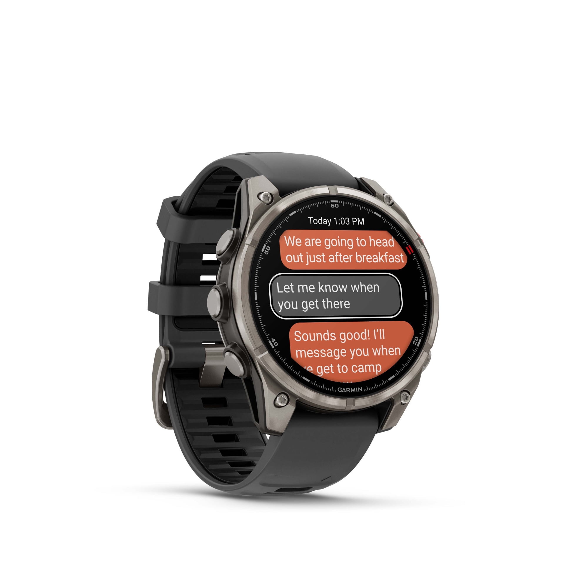Garmin fenix 8 Pro Sapphire 47mm AMOLED (Titanium Graphite/Black) GPS Smartwatch Bundle with Wireless Earbuds (Black) (2 Items)