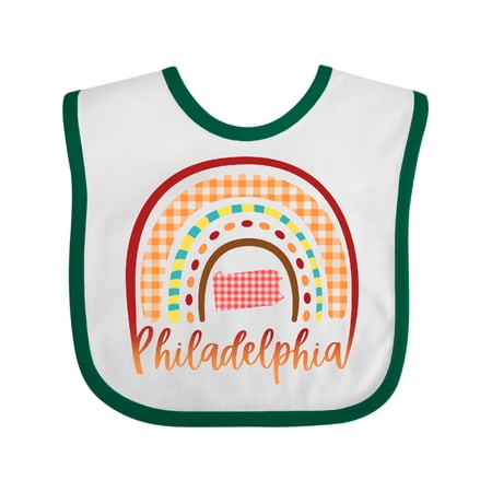 

Inktastic Philadelphia Pennsylvania Rainbow Gift Baby Boy or Baby Girl Bib