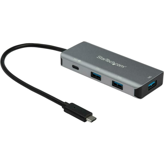 StarTech HB31C3A1CPD3 4-Port USB-C Hub 10 Gbps with Power Delivery & 9.8" At