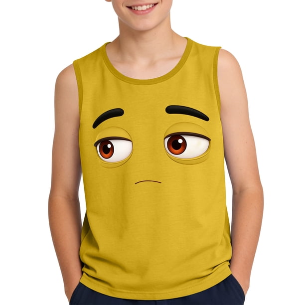 Camisola de Niños Pequeños 3-15 Años sin Mangas Tela Suave Impresión Gradiente para el Uso Casual Y Ocasiones Especiales