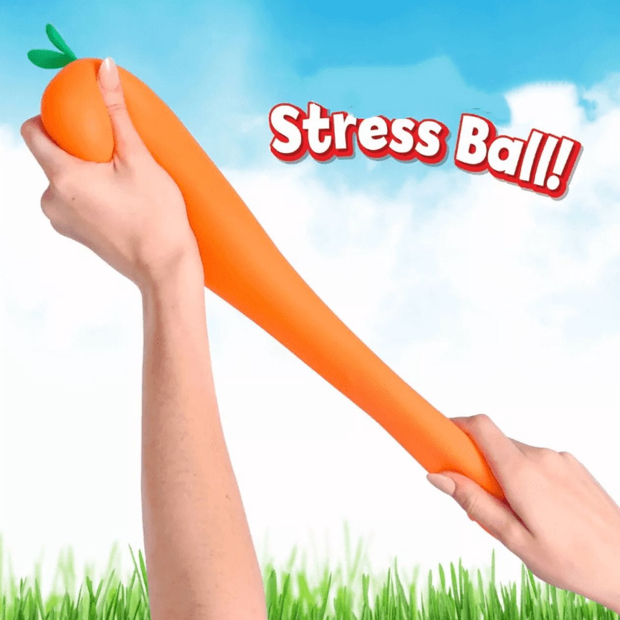 Squeezy Carrot Toys, Squeezy Sensory Toys, Slow Rising Squishy Relief Soft Tress Relief & Fidget Toys, Fruit Toys
