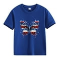 thumbnail image 4 of Taqqpue Boys Girls 4th of July Shirt American Flag T-Shirts for Kids Toddler Cotton Summer Short Sleeve Crewneck Tops Patriotic Tee Tops Girls Independence Day Outfit 2-13 Years, 4 of 4