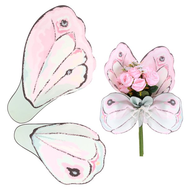 Papel de regalo para ramo de flores de mariposa de 20 piezas 20" x 22", Rosa Verde