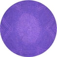 thumbnail image 1 of Ahgly Tapis Rond Lavable en Machine Intérieur Transitionnel Violet, 4 Pieds Rond, 1 of 7