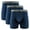 Navy Blue, variant on DAVID ARCHY Adult Men's Underwear Breathable Bamboo Boxer Briefs 3 Pack Assorted Color Underpants,Sizes S-XL