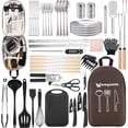 thumbnail image 1 of Camping Cooking Cookware Kitchen Set Camp Accessories Cook Utensils Kit Camping Essentials BBQ Silicone Mess Kit for Backing Gear Camping Must Haves Equipment, 1 of 6