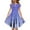 Blue, variant on Girls Dresses Size 14-16 Ruffled Sleeve Floral Print Crew Neck A-Line Elegant Summer Dresses Princess Dress for Girls Sky Blue 140