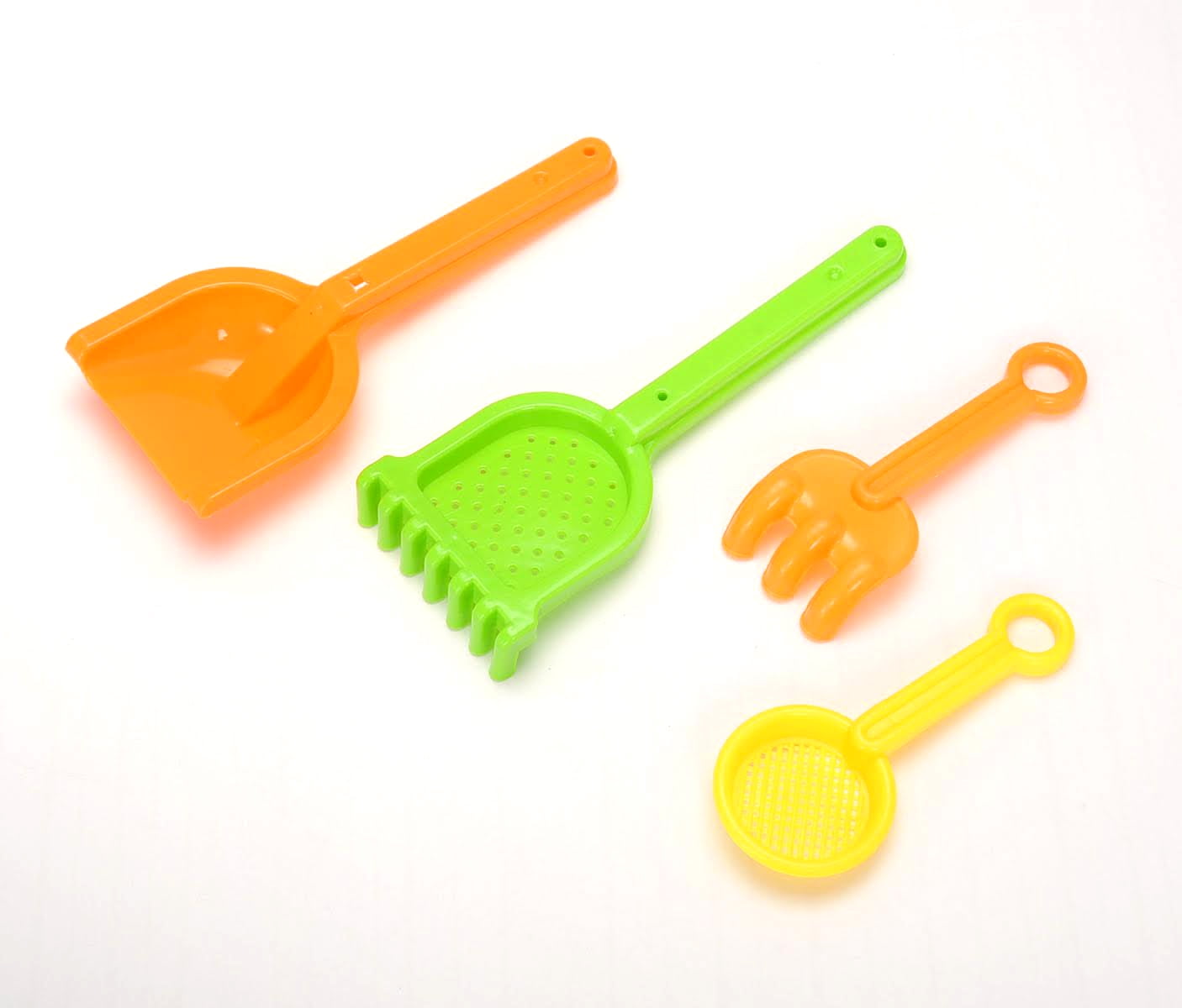 Bisontec Double Sand Wheel Beach Toy Set With Bucket, Shovels, Rakes, Sailboat and 3 Molds