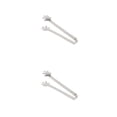 thumbnail image 2 of Inteprter Pinzas para alimentos de acero inoxidable para servir cubitos de hielo, postres, cocina, Clips, Buffet, reutilizable, Picnic, postre, Tipo 1 2piezas, 2 of 6