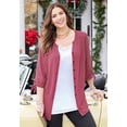thumbnail image 3 of Catherines Women's Plus Size Georgette Button Down Tie Sleeve Cafe Blouse, 3 of 6