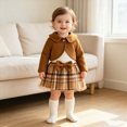 thumbnail image 2 of WXFAZCVU Girls Dress and Cardigan Sets 2 Piece Sleeveless Dress and Long Sleeve Cardigan Set Size 9-12 Months, 2 of 4