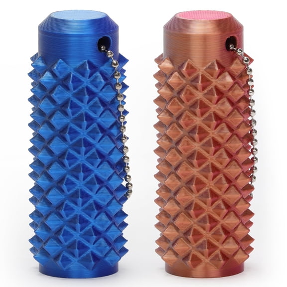 1set Spiky Fidget Roller Keychain, Anxiety Relief Handheld Sensory Toy, Stress Click Stick With Key Clip (set3, Normal)