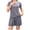 Gray, variant on FAIWAD Pajama Sets for Women 2 Piece Short Sleeve Tops and Elastic Shorts Soft Lounge Home Wear