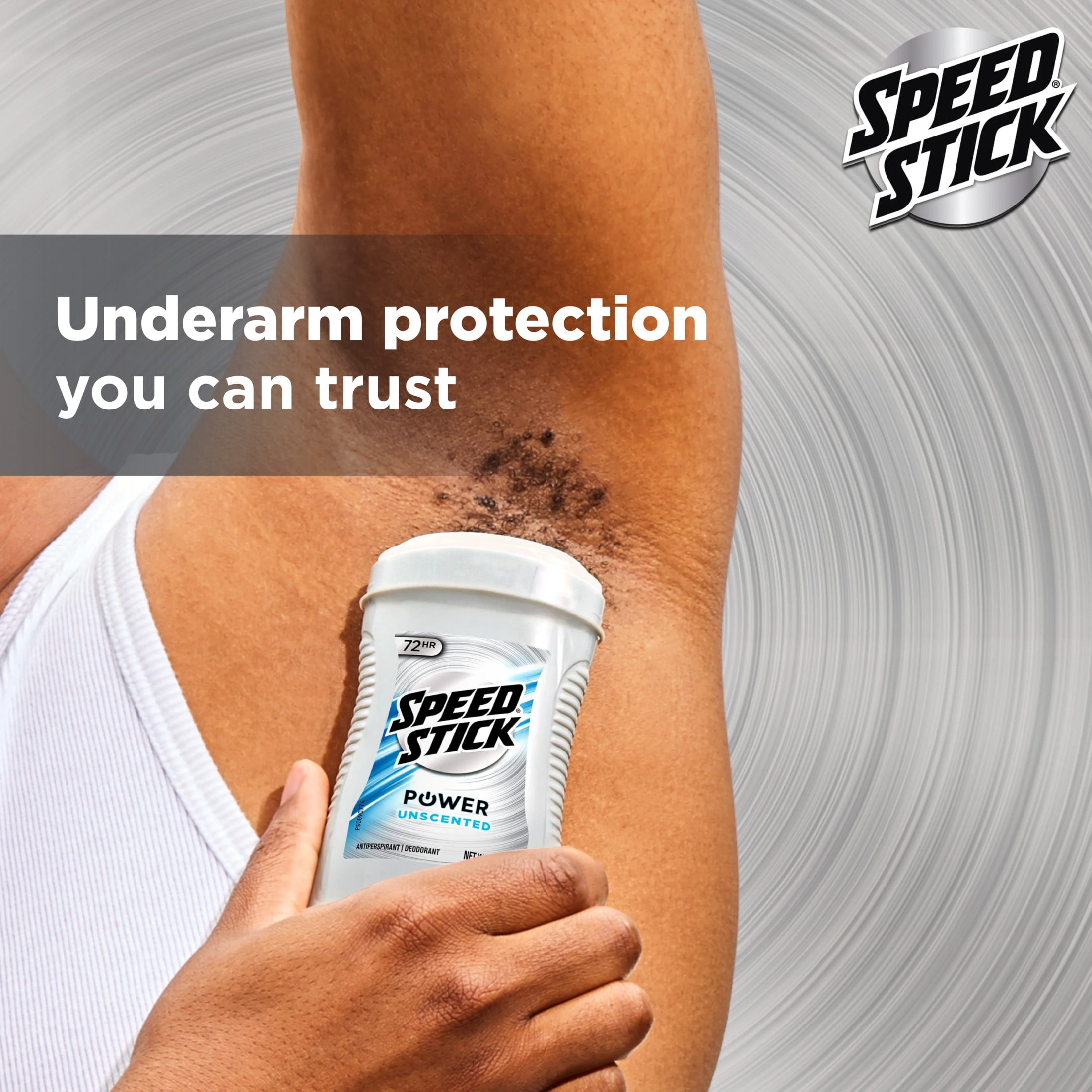 Speed Stick Power Antiperspirant Deodorant for Men, Unscented, 3.0 oz (4 Pack)