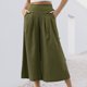 thumbnail image 4 of Pantalón capris con bolsillo para mujer pantalón suelto y fluido cómodo pantalón palazzo ropa diaria, 4 of 8