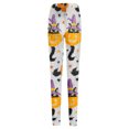 thumbnail image 3 of Pantalones largos de cintura alta con estampado de Halloween informales a la moda para mujer Pompotops ulkah940244, 3 of 4