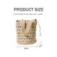thumbnail image 5 of Bolso de playa para mujer, bolso de hombro de paja, bolso de playa de verano, bolso de cubo tejido a mano con cordón, 5 of 5