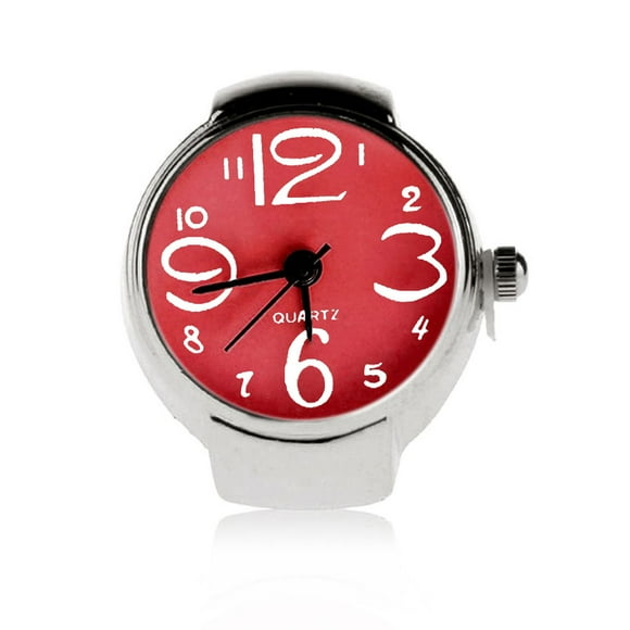 Minnieouse Divertido Creativo Acero Elástico Cuarzo Anillo Dedo Reloj Dama Chica De Ropa, zapatos y accesorios Miscelánea Rojo Minnieouse PS1173-02