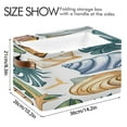 thumbnail image 4 of Starfish Conch Palm Leaves Square Storage Bins with Handles Collapsible Containing Box 2 Packs, 4 of 9