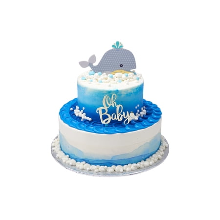 Whales 2 Tier Cake