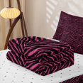 thumbnail image 5 of Erosebridal Zebra Print Zipper Queen Comforter Set with Fitted Sheet and 2 Pillowcases,Bright Jungle Animal Stripe Pattern Zipper Bedding Set For Girls,Reversible,4-Piece, 5 of 7