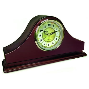 saney Mantel Concealment Gun Clock, Mahogany, One Size