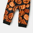 thumbnail image 7 of PatPat Halloween Family Matching Pajamas Allover Orange Jack-O'-Lantern Sleepwear Sets, 7 of 7