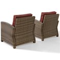 thumbnail image 4 of Pemberly Row 2 Piece Outdoor Wicker Seating Set with Sangria Cushions, 4 of 7