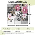 thumbnail image 2 of Pioneer Flower Floral Print Pattern Square Fitted Tablecloth with Elastic Edge,Square Table Cover,Washable Elastic Table Cover for Home Kitchen Party Decor 36"x36", 2 of 6